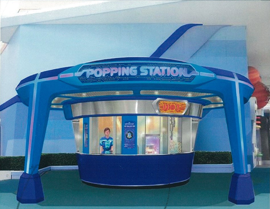 ポップコーンスタンド「ポッピングステーション」の公式完成予想イメージ。