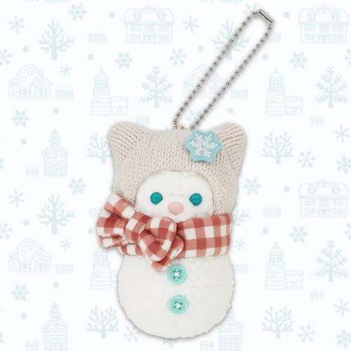 ジェラトーニのぬいぐるみチャーム116002156｜ねこ耳ニットと赤白チェック、11月2日販売予定