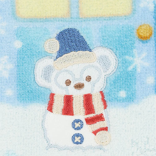 雪だるま姿のダッフィーの刺繍部分